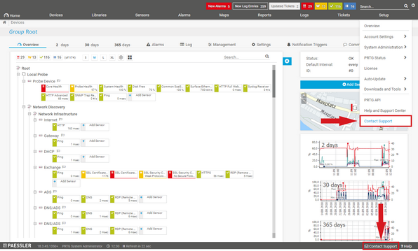 How to Open the Contact Support Form