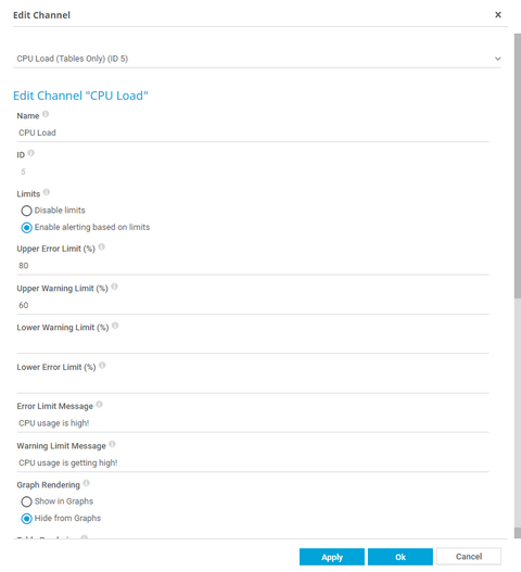 Setting Limits for Sensor Channels Setting Limits for Sensor Channels