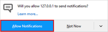 Click 'Allow Notifications' to enable Firefox Desktop Notifications Click 'Allow Notifications' to enable Firefox Desktop Notifications