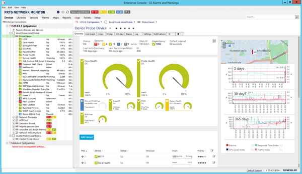 PRTG Enterprise Console — Device Details