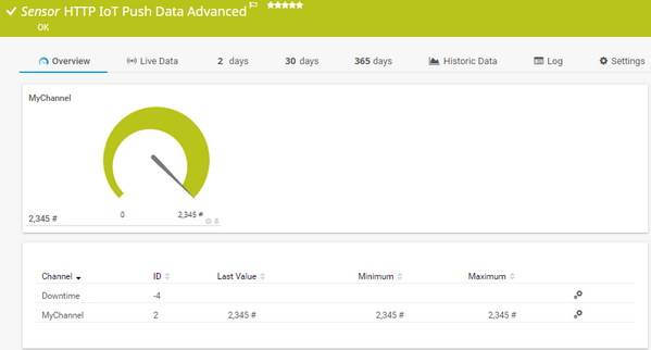 HTTP IoT Push Data Advanced Sensor