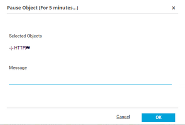 PRTG Pause Message Prompt