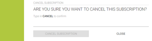 Cancel a Subscription Cancel a Subscription