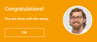 You Are Done with the Smart Setup! You Are Done with the Smart Setup!