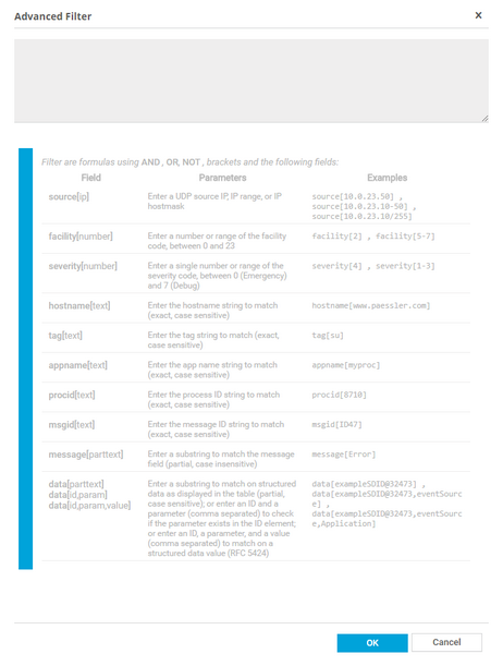 Advanced Filters on the Messages Tab