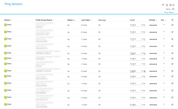 Example of a Table List