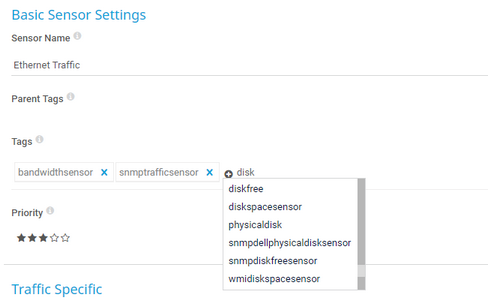 View and Edit Tags in Basic Sensor Settings 