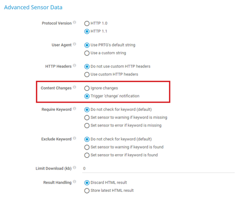 Trigger 'Change' Notification Setting Trigger 'Change' Notification Setting