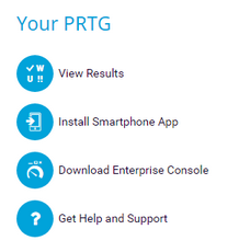 Welcome Page: Your PRTG