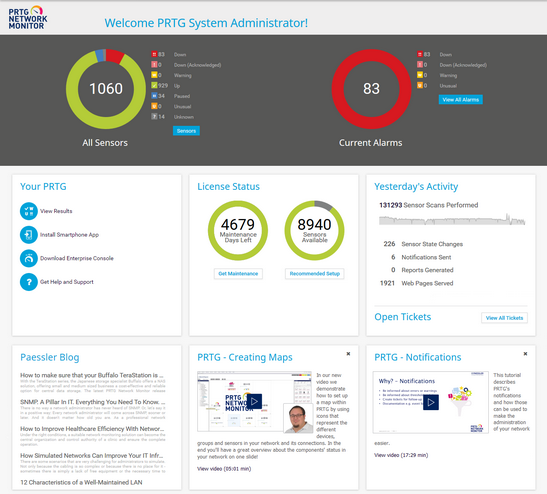 Welcome to PRTG Network Monitor