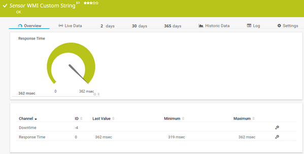 WMI Custom String Sensor